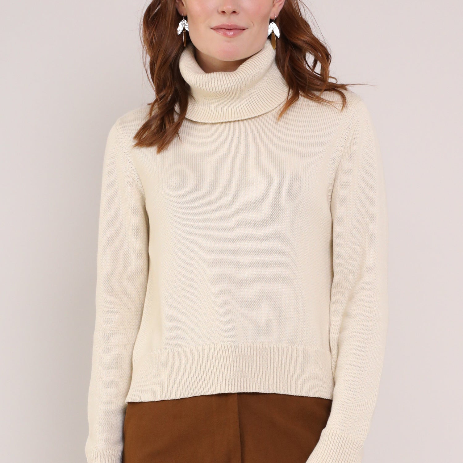 GOTS Organic Cotton Roll Neck Jumper