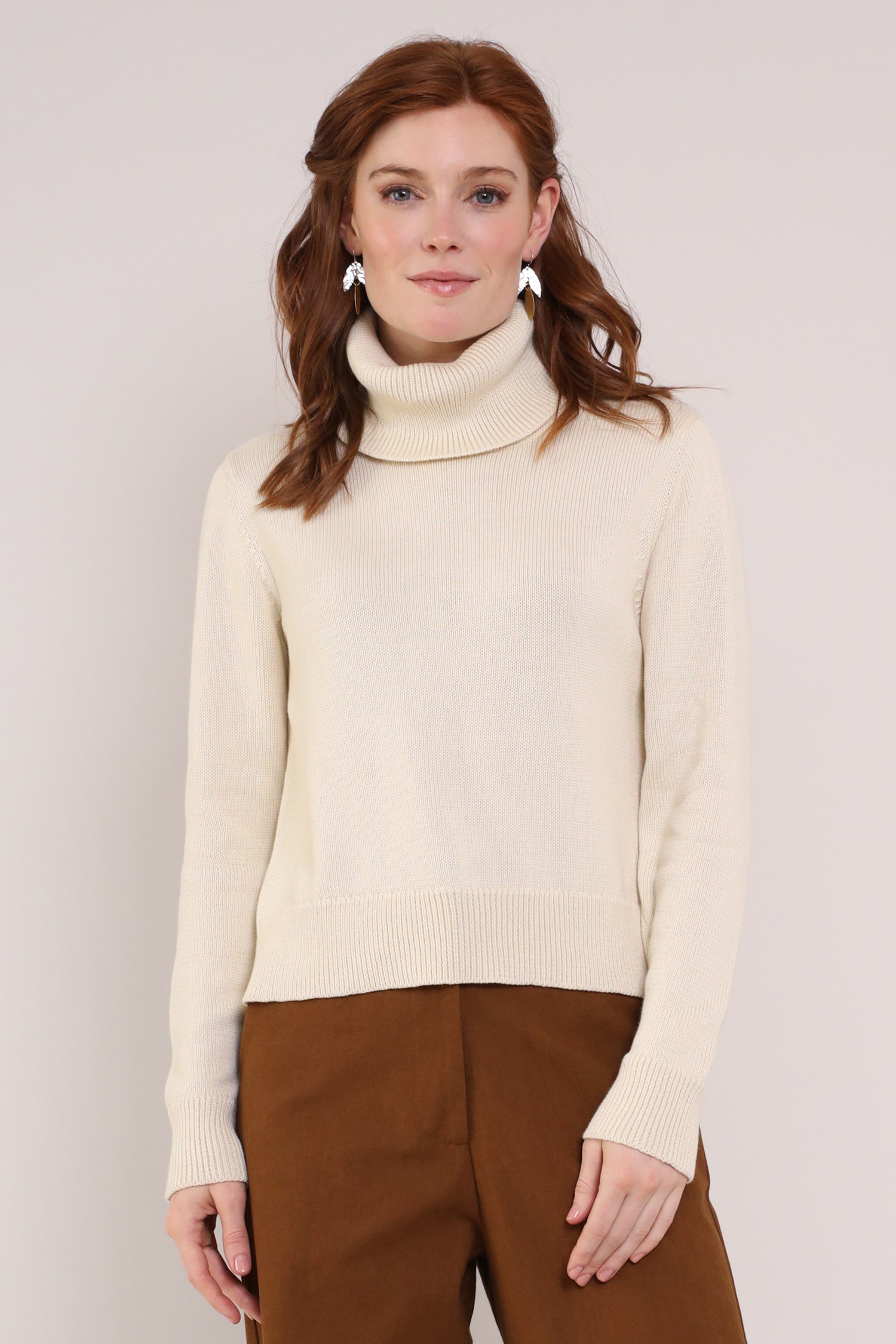 GOTS Organic Cotton Roll Neck Jumper