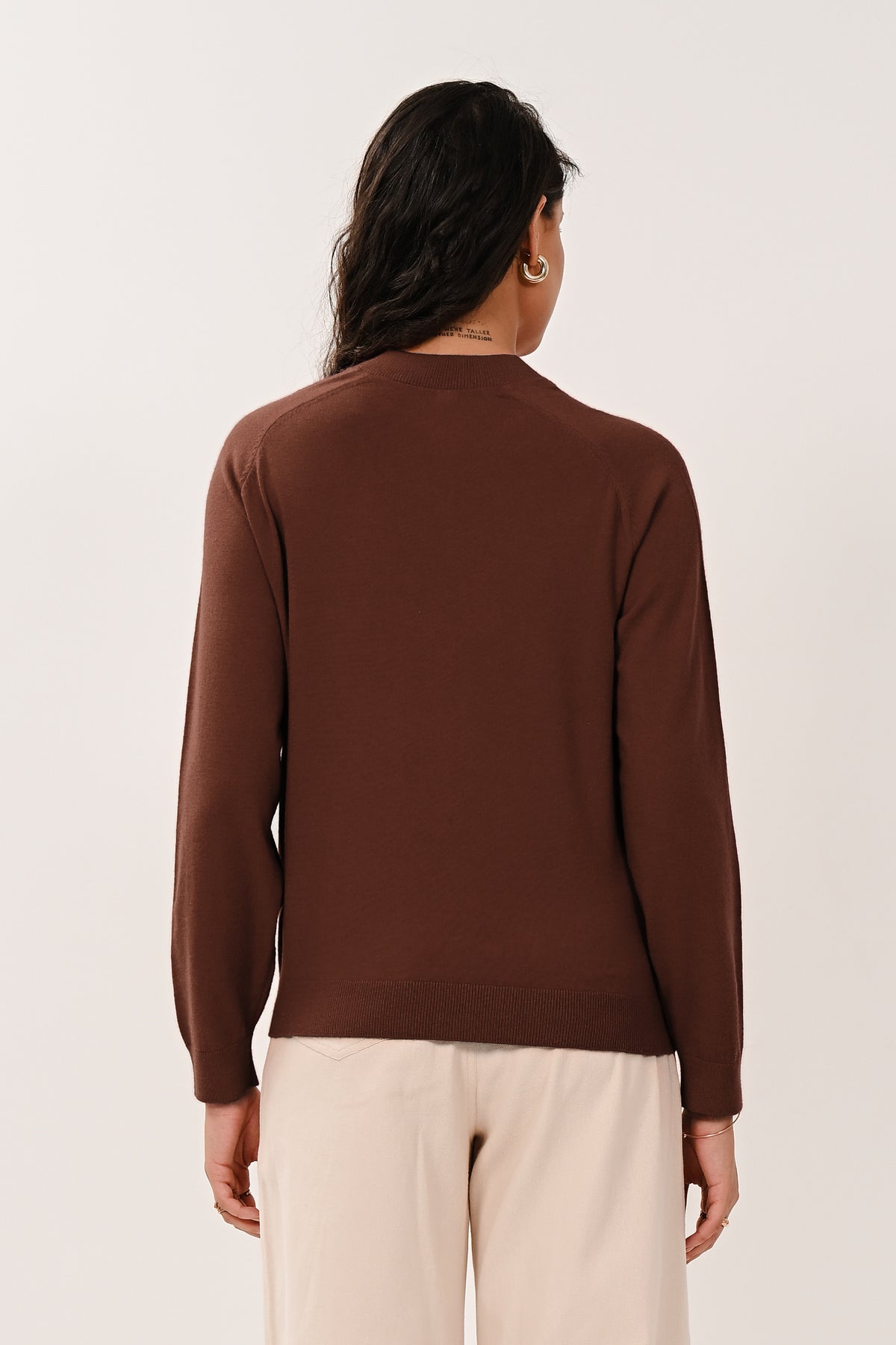 AW26 Saddle Shoulder Jumper - Chocolate