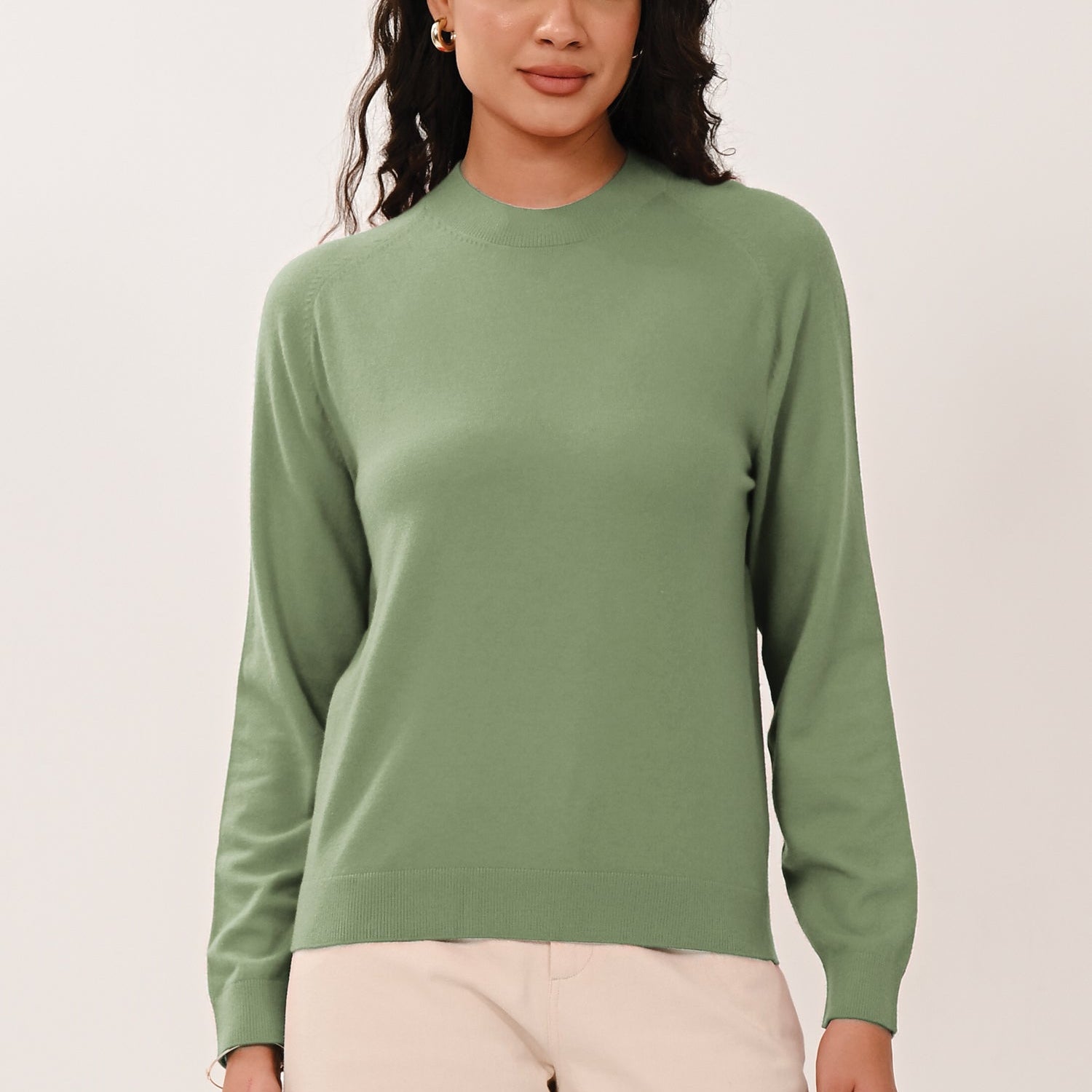 AW26 Saddle Shoulder Jumper - Sage