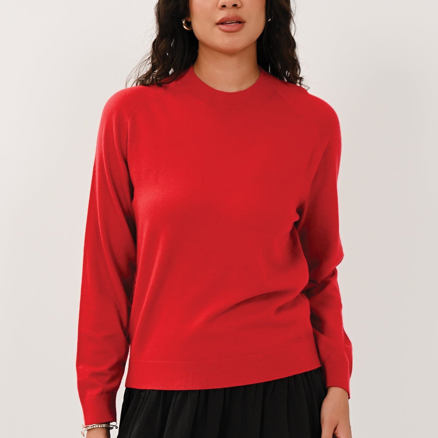 AW26 Saddle Shoulder Jumper - Scarlet