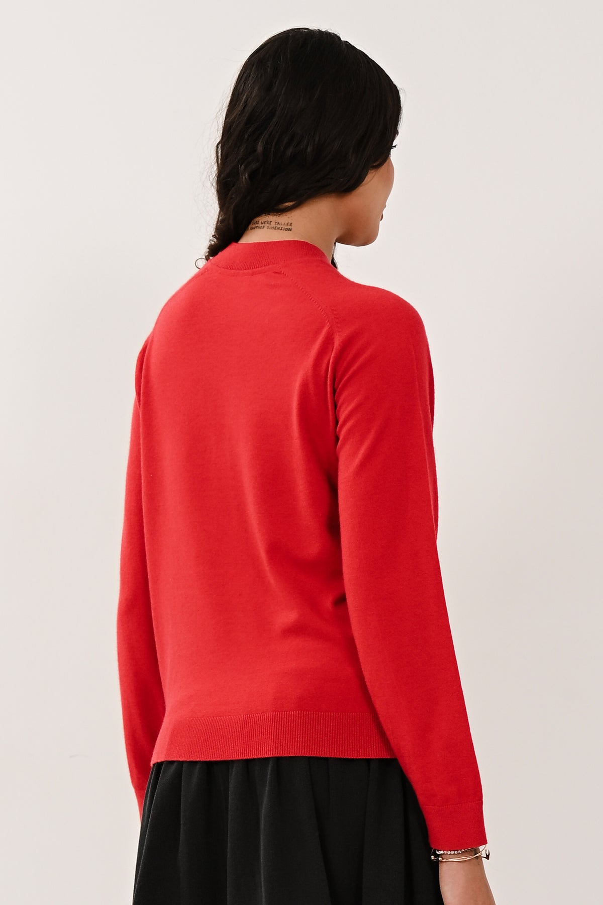 AW26 Saddle Shoulder Jumper - Scarlet
