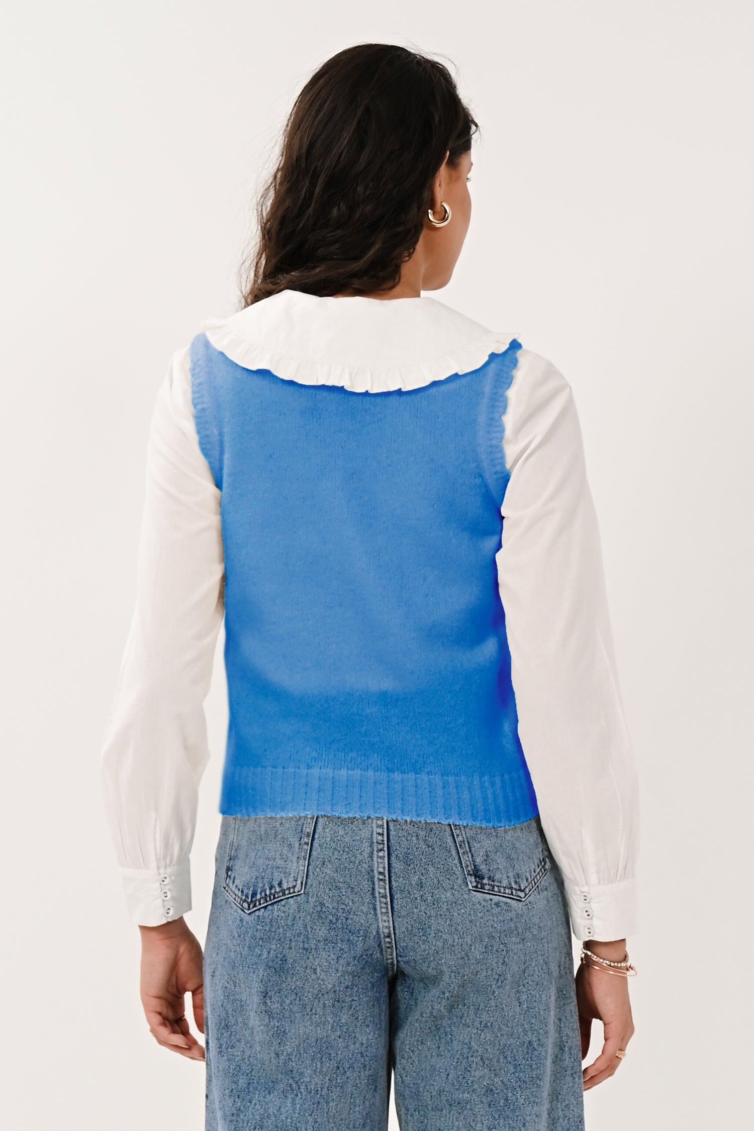 AW26 Scallop Vest - Cobalt