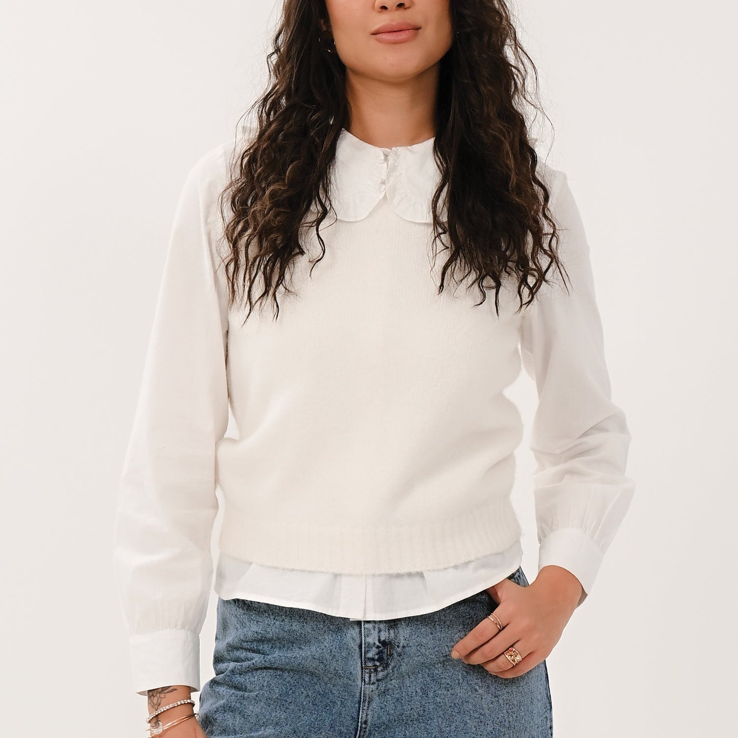 AW26 Scallop Vest - Ivory