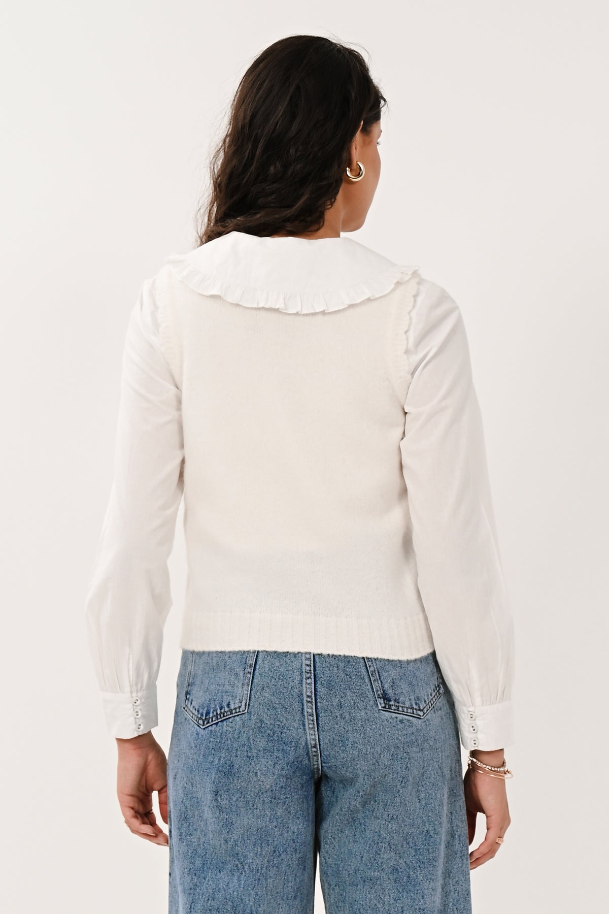 AW26 Scallop Vest - Ivory