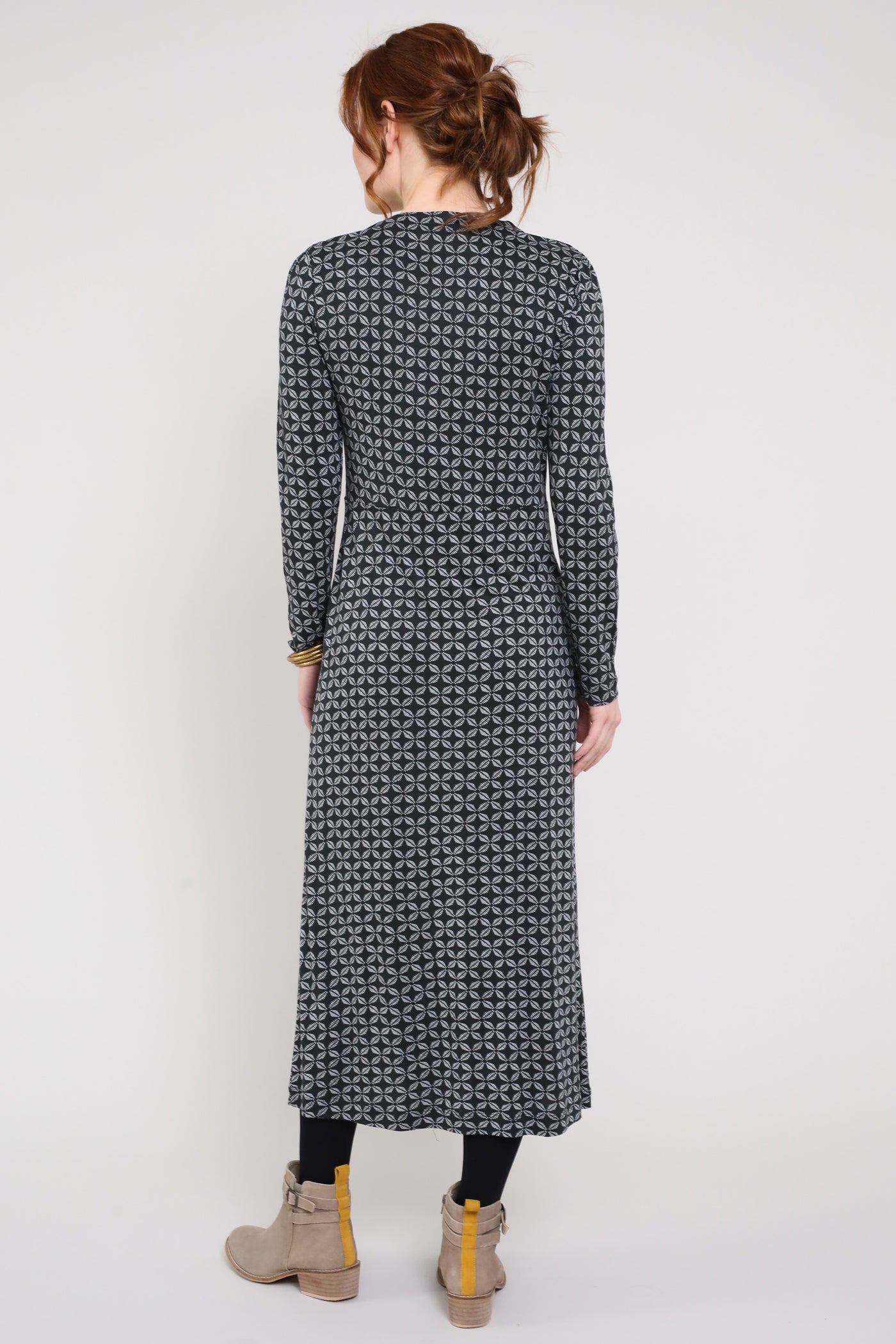 Ecovero Wrap Front Midi Dress - Back side
