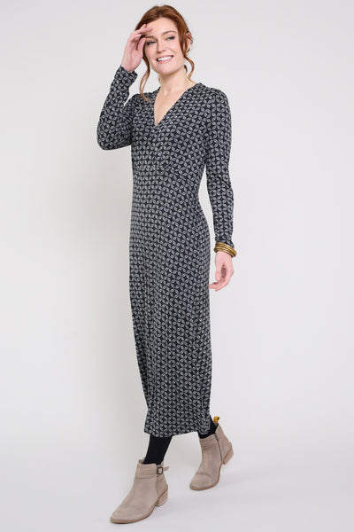 Ecovero Wrap Front Midi Dress - Left side shown
