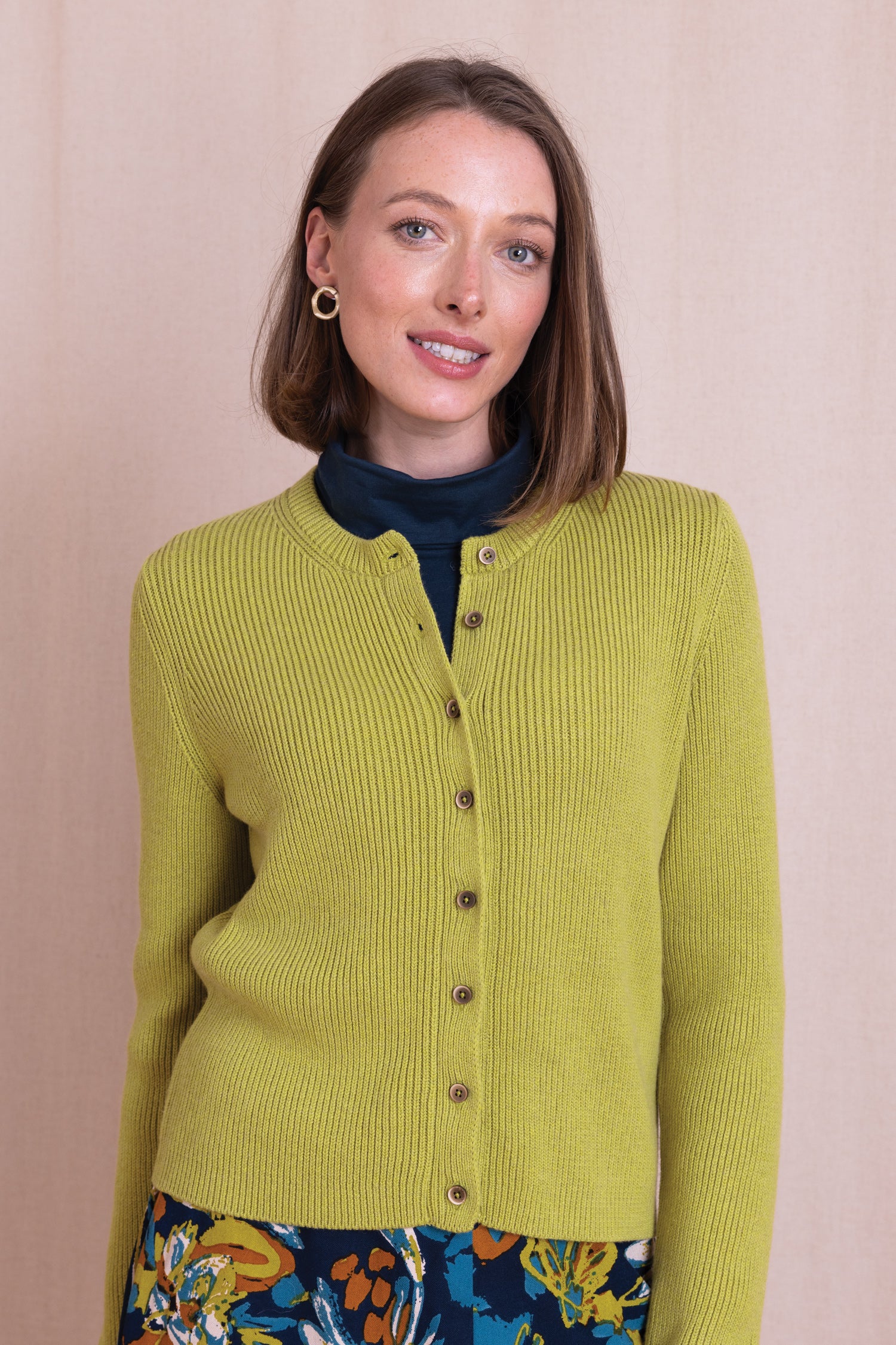 AW26 Organic Cotton Cardigan - Citrus