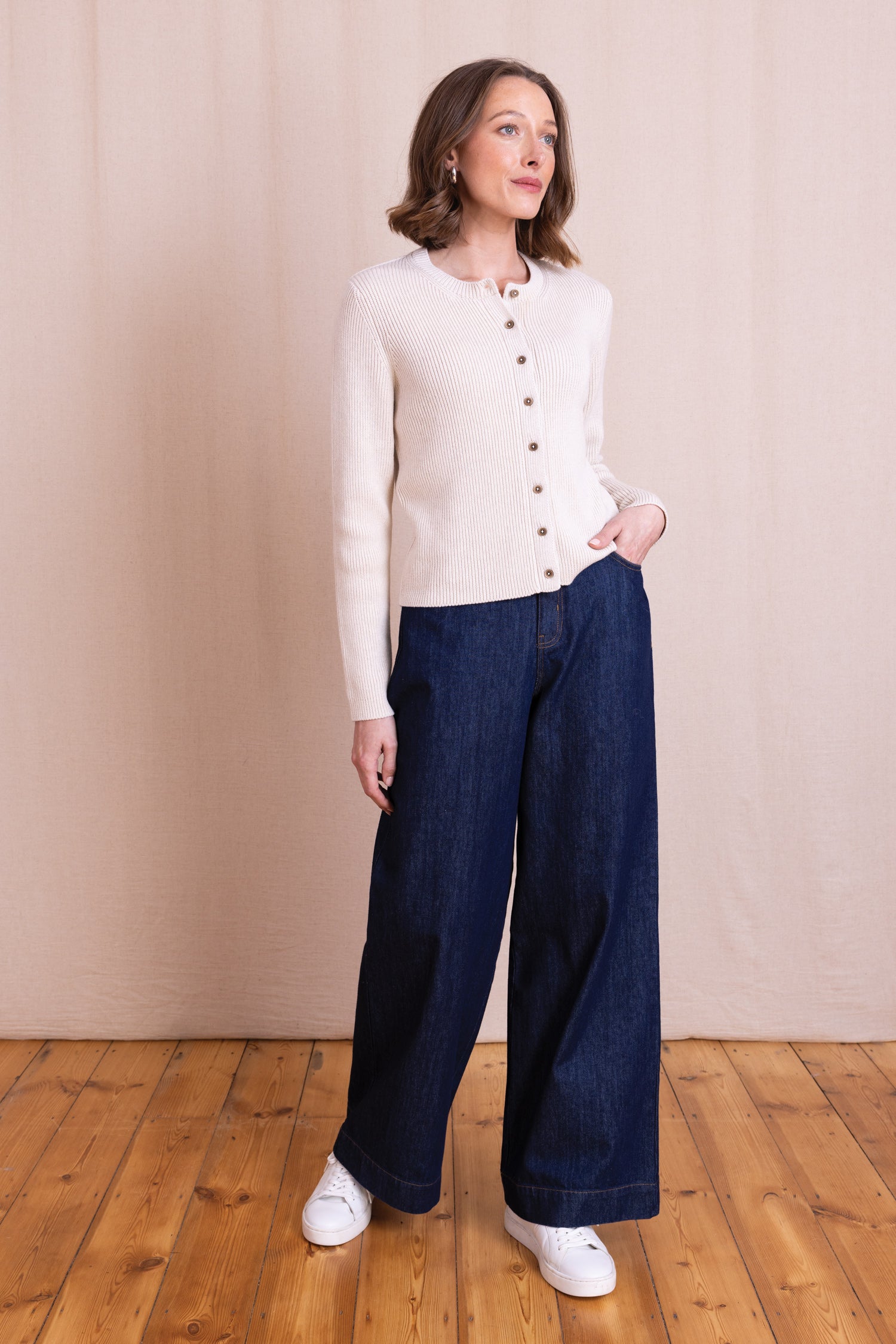 AW26 Organic Cotton Cardigan - Wax