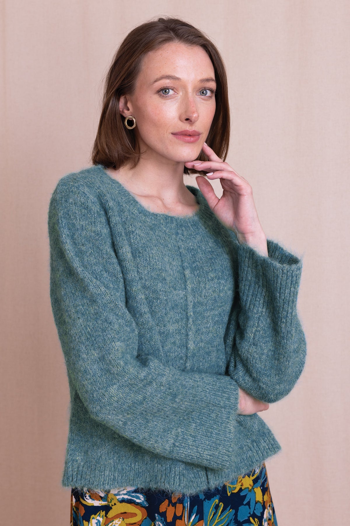 AW26 Plain Cropped Jumper - Duck