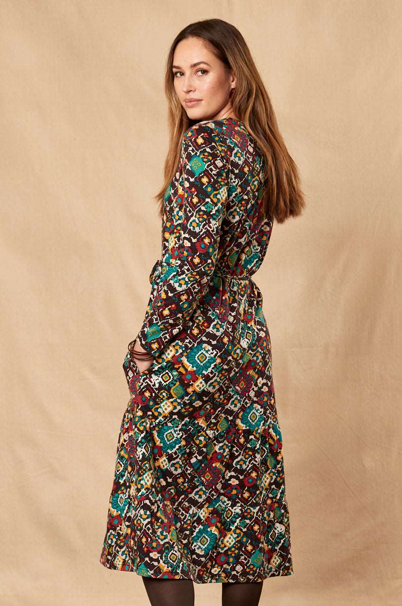 KZ2110  Tiered Midi Dress