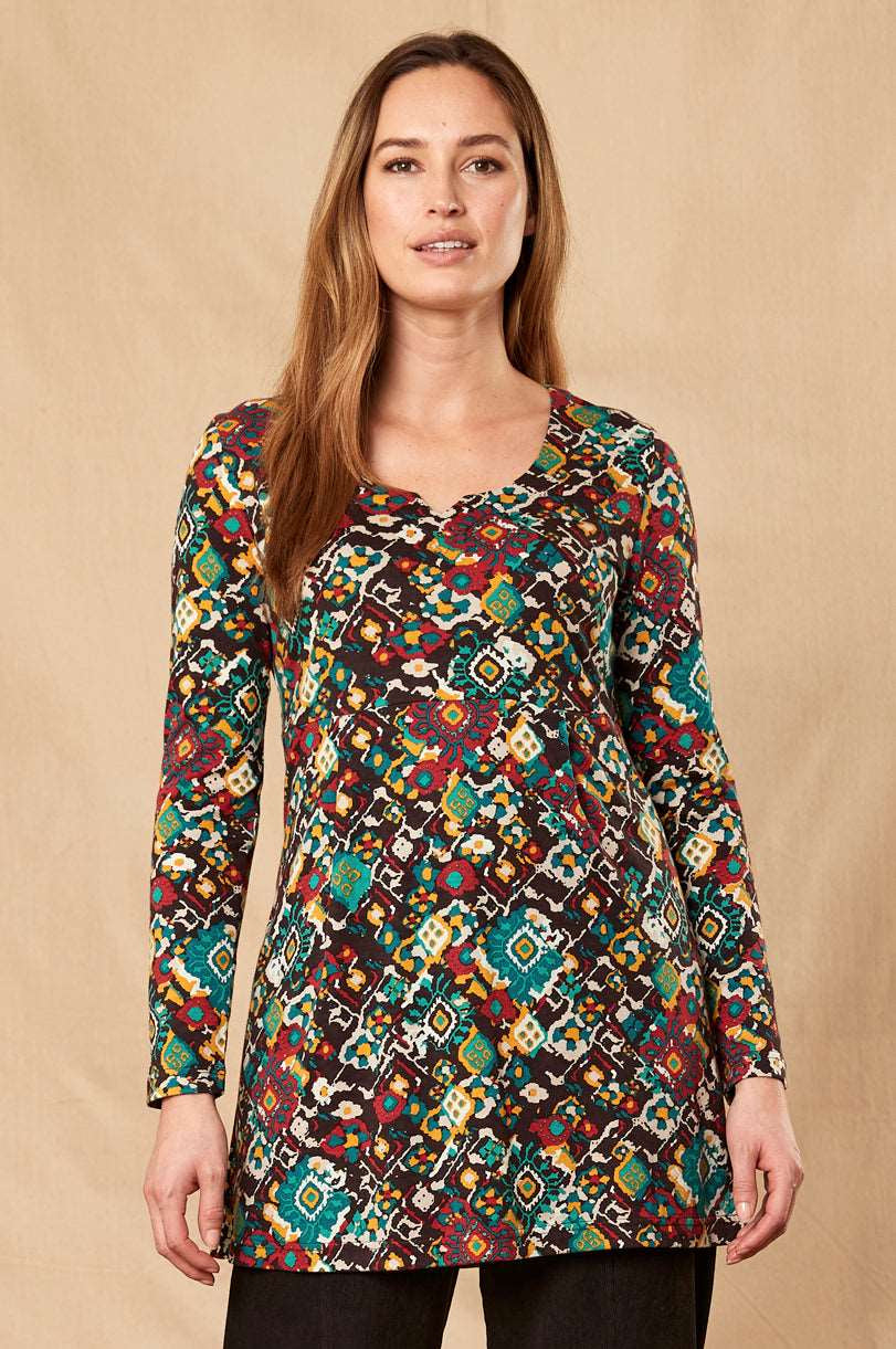 KZ5084  Karensa Pleat Front Tunic