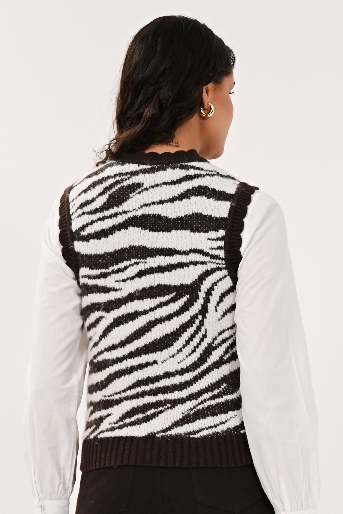 AW26 Scallop Vest - Chocolate