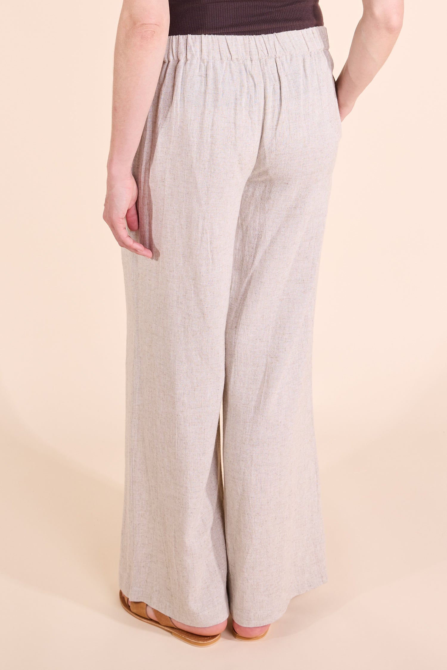 SS25 Linen Wide Leg Trouser - Natural