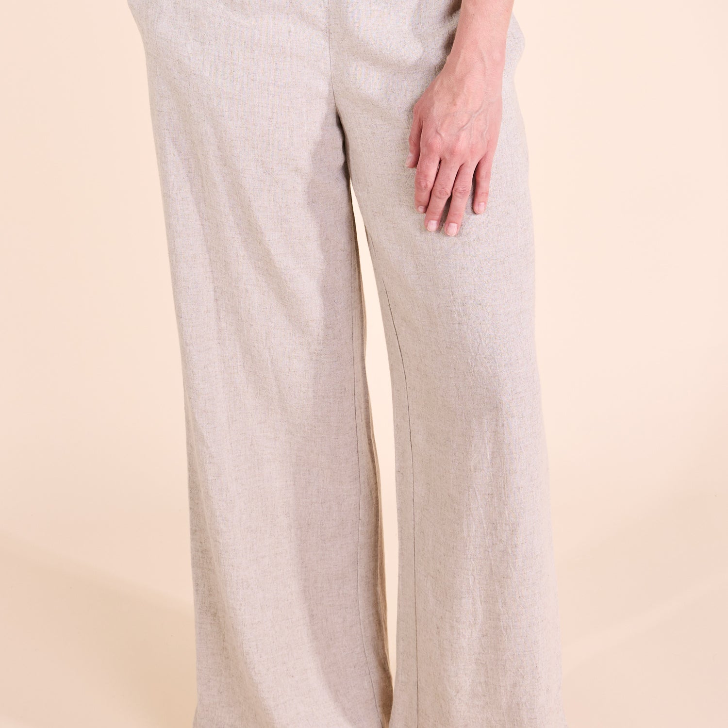 SS25 Linen Wide Leg Trouser - Natural