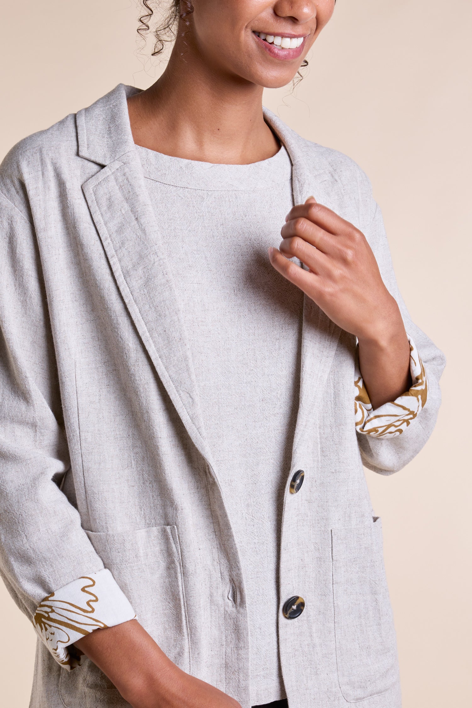 SS25 Relaxed Linen Jacket - Natural