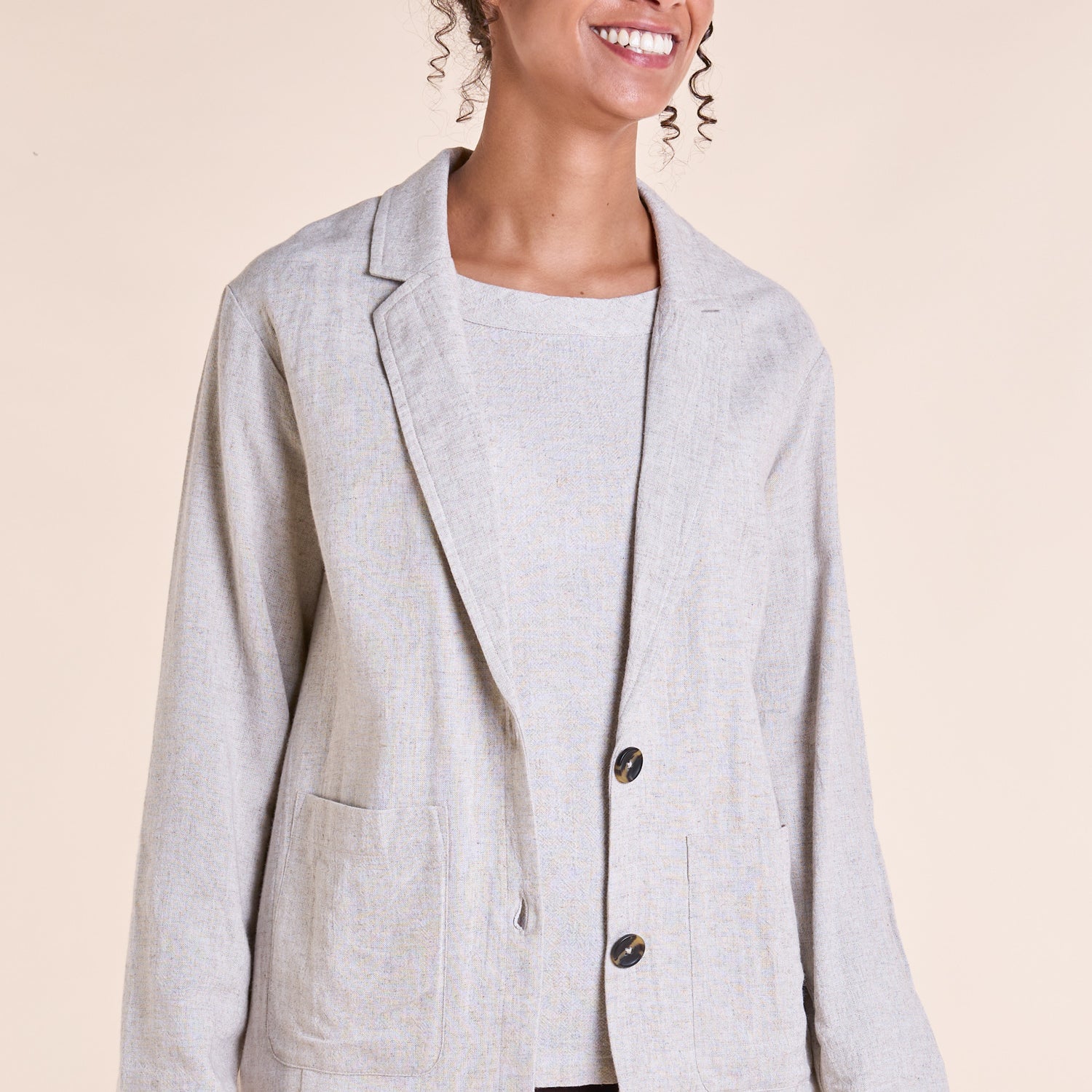 SS25 Relaxed Linen Jacket - Natural