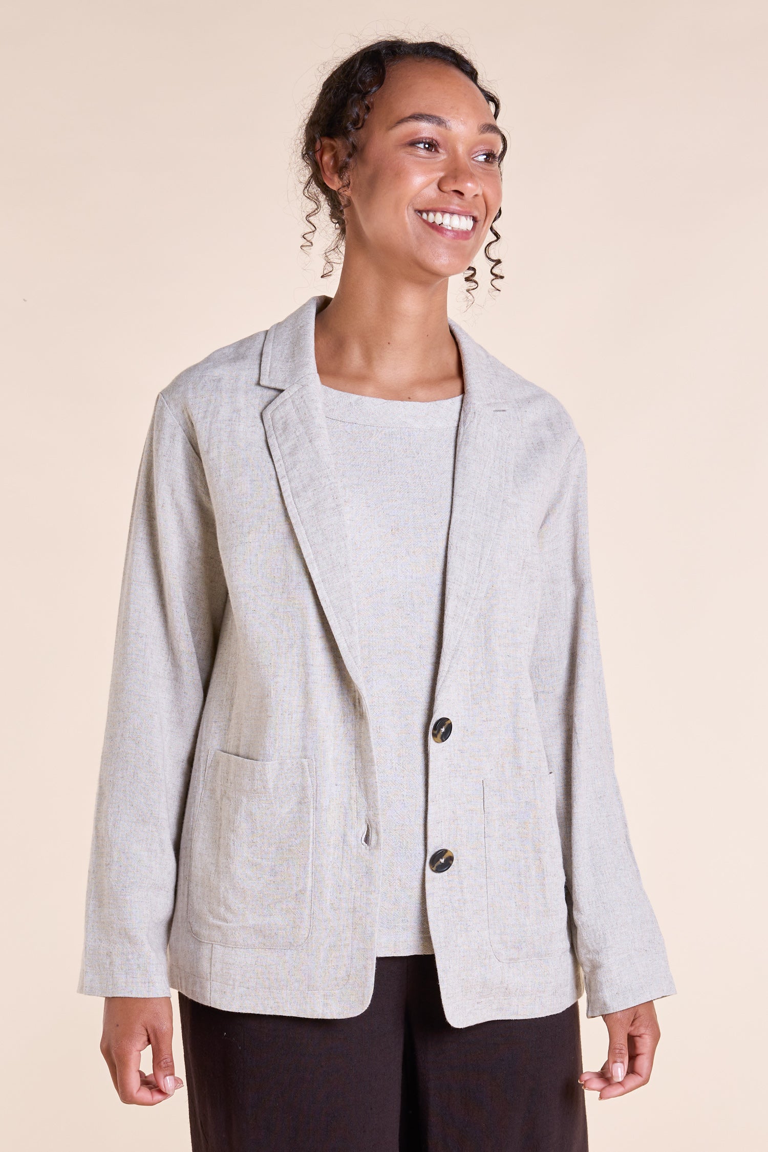 SS25 Relaxed Linen Jacket - Natural