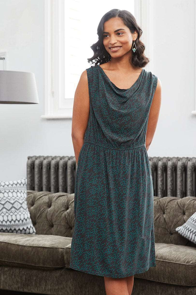 MK3113 Draped Tunic Dress