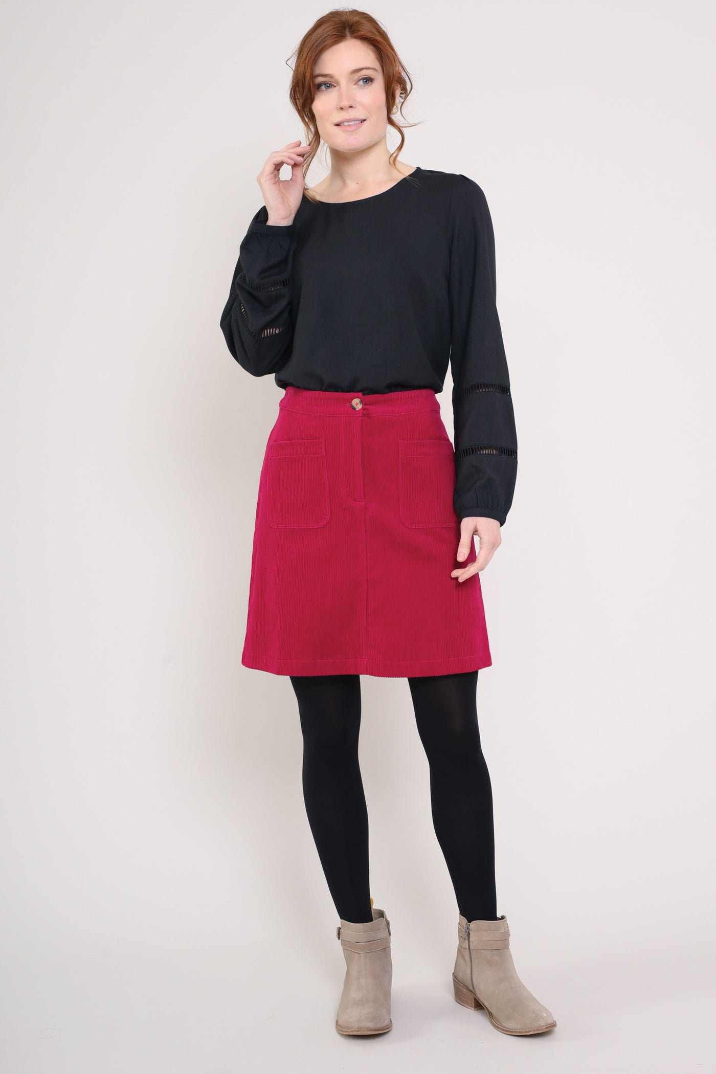 Chunky Cord Pocket Mini Skirt