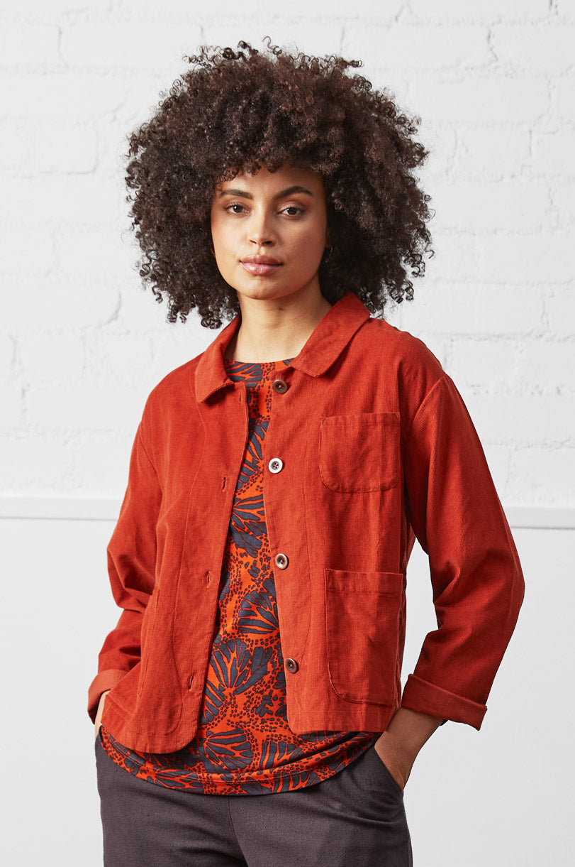 Cotton Needlecord Shacket