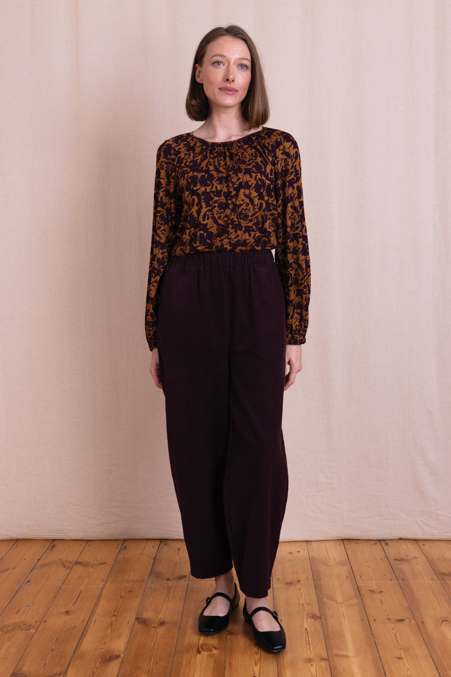 AW26 Chunky Cord Bubble Trousers - Burgandy