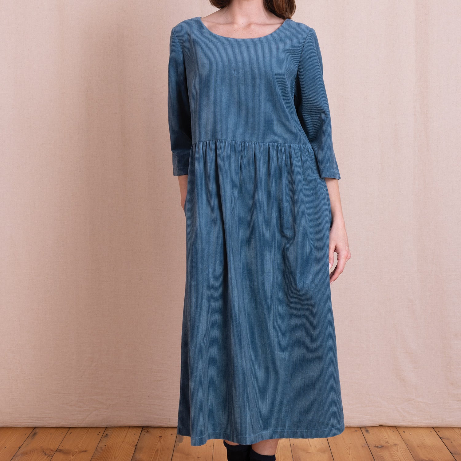 AW26 Chunky Cord Midi Dress - Duck