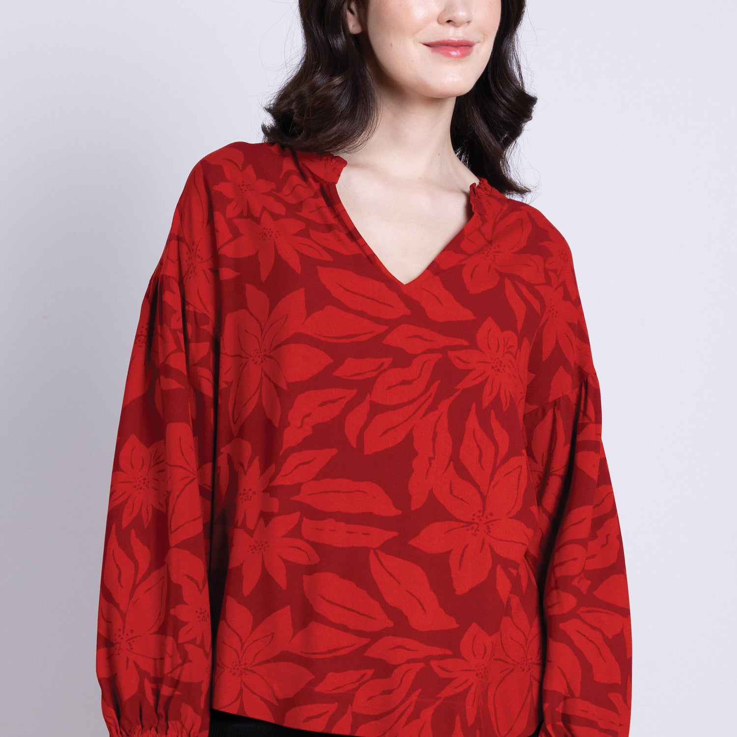 AW25 Smock Top - Burgundy
