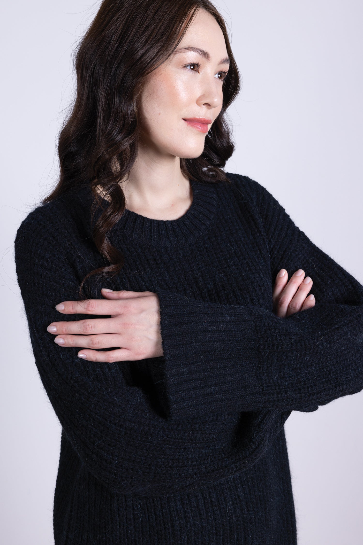 AW25 Cosy Round Neck Jumper - Black