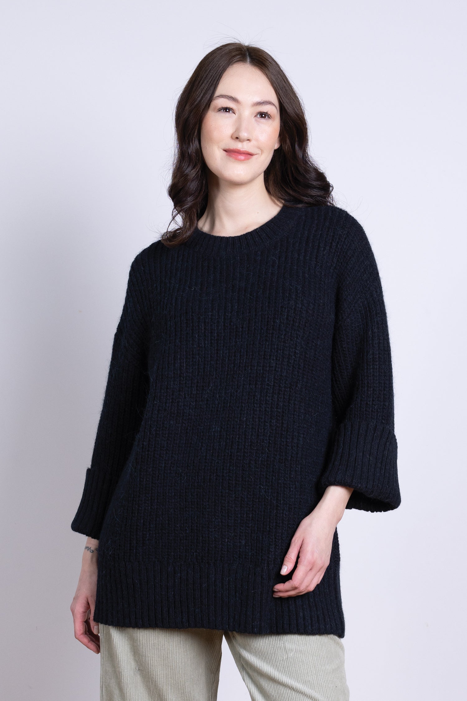 AW25 Cosy Round Neck Jumper - Black