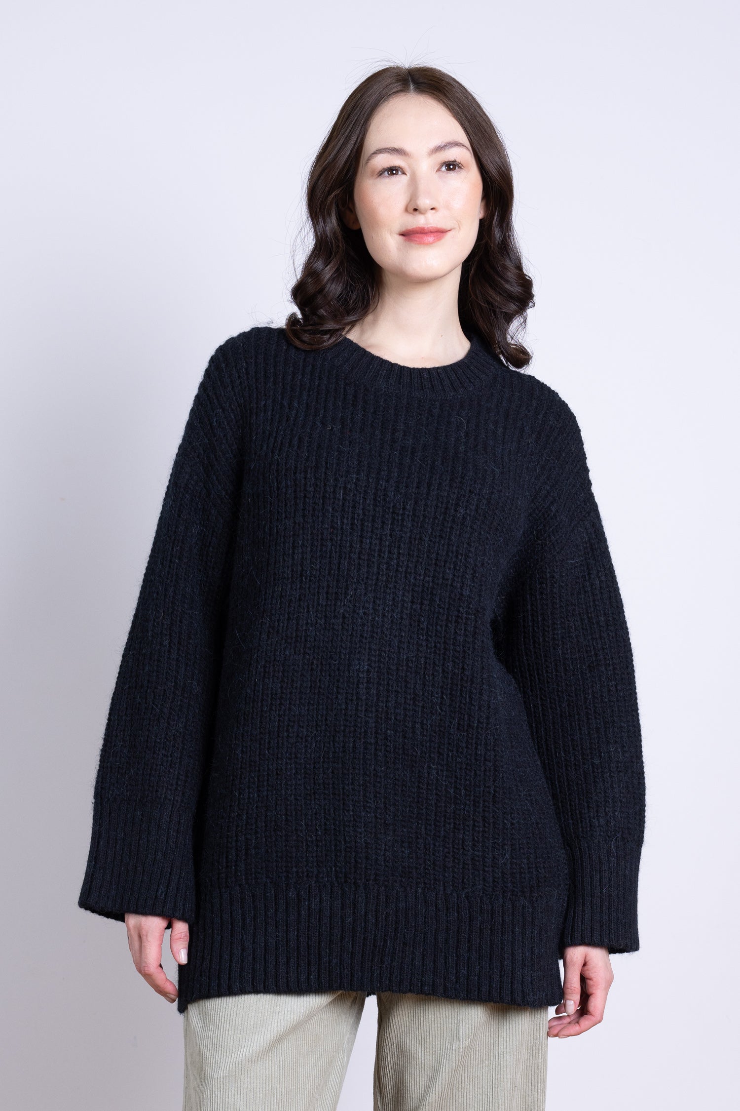 AW25 Cosy Round Neck Jumper - Black