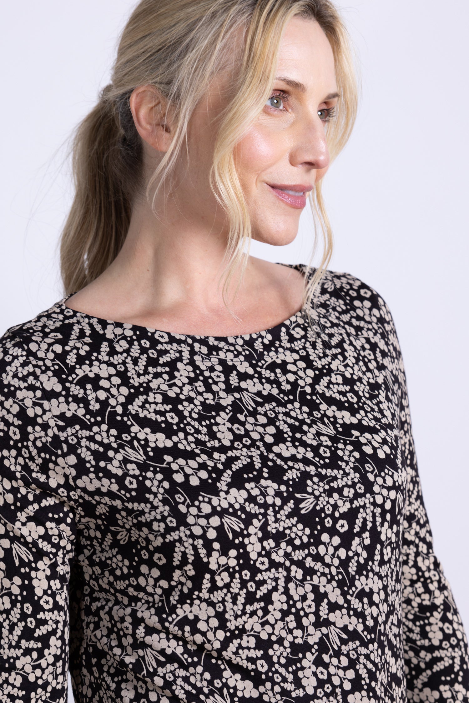 AW25 Boat neck Top - Alabaster