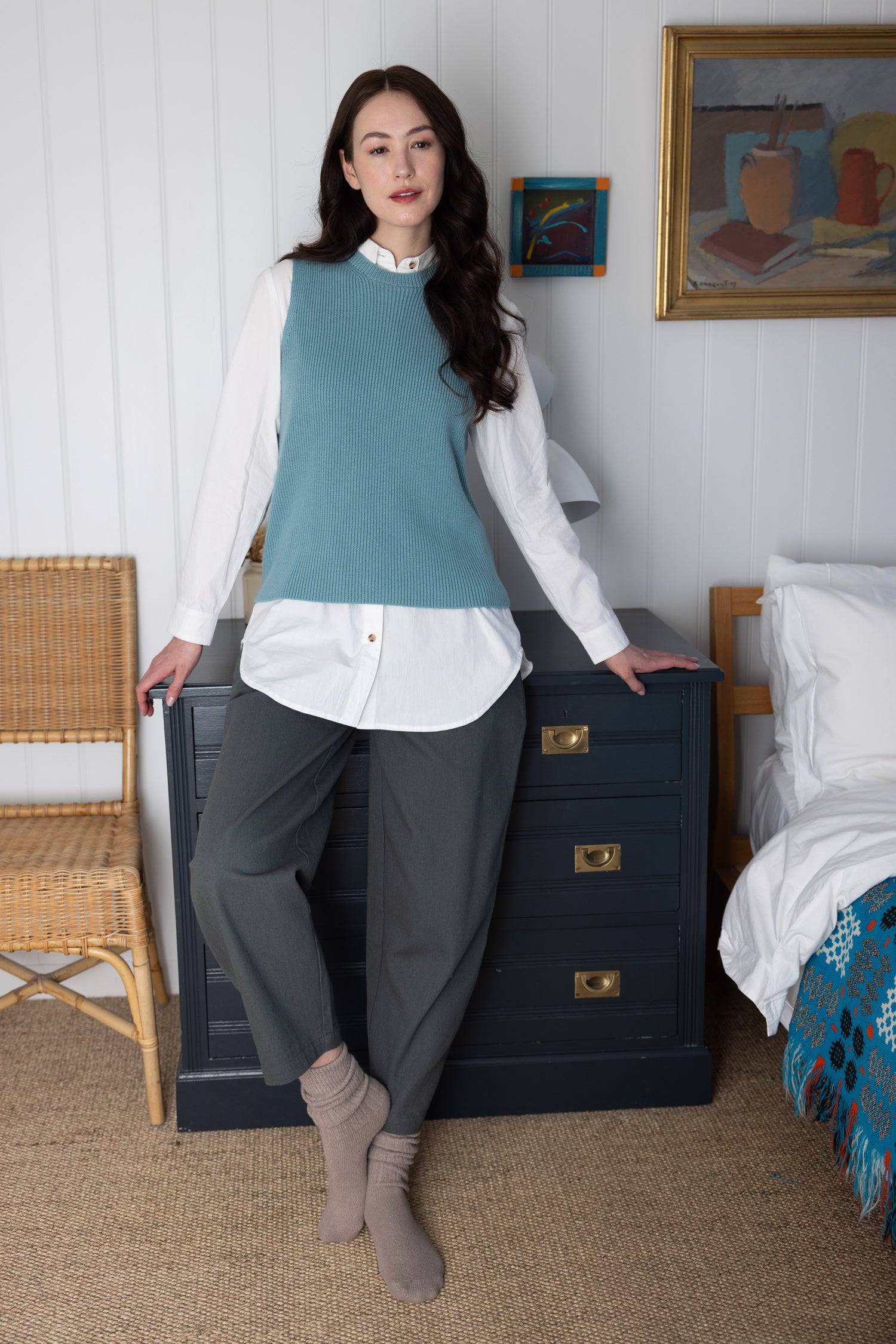 AW25 Cropped Trouser - Buff