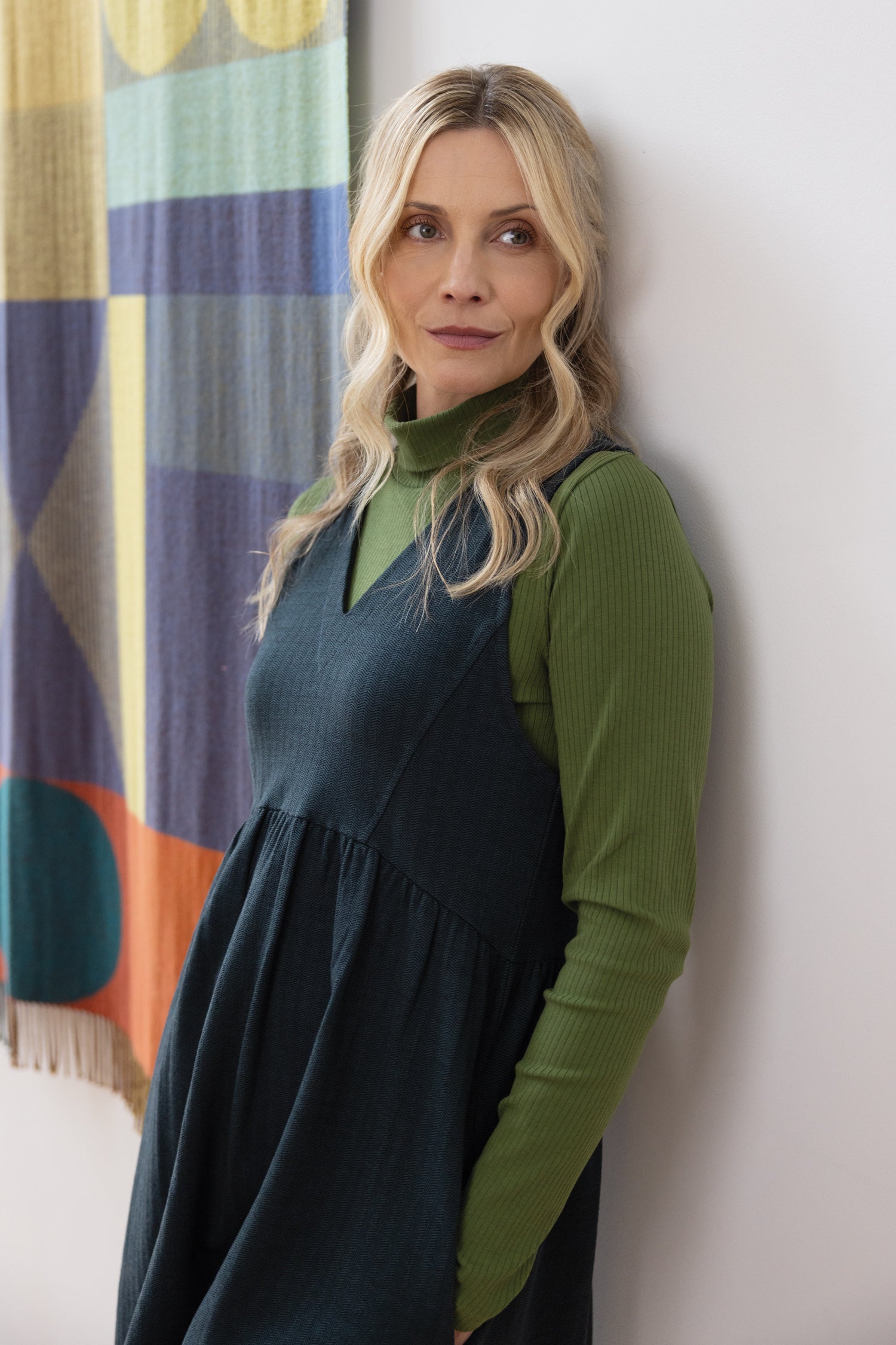 AW25 Jersey Pinafore Dress - Midnight