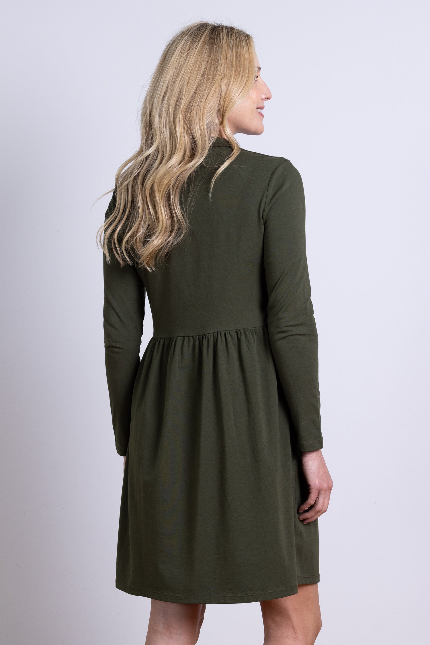 AW25 Long Sleeve Tunic Dress - Juniper