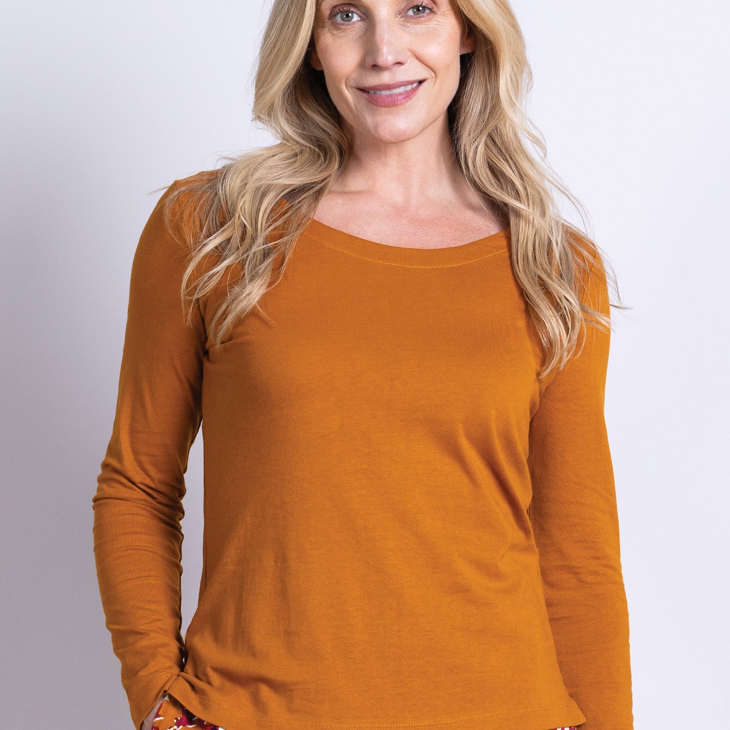 AW25 Round Neck Top - Apricot