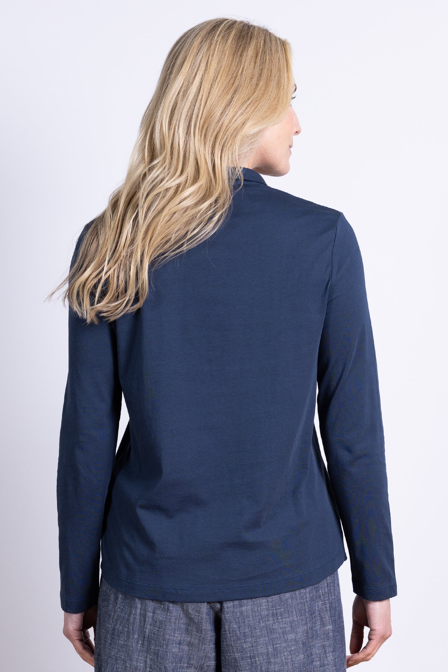 AW25 Collared Jersey Top - Oxford