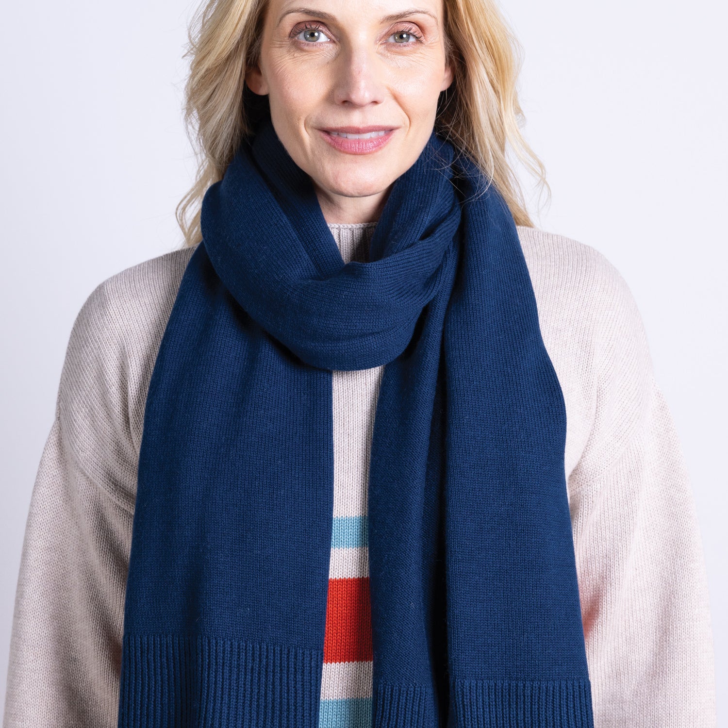 AW25 Plain Knitted Scarf - Thunder