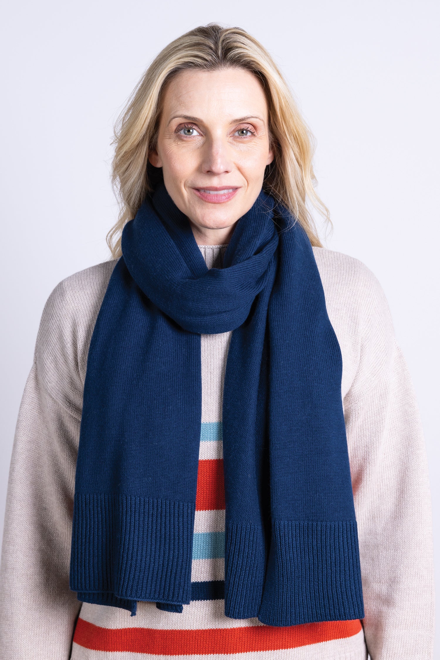 AW25 Plain Knitted Scarf - Thunder