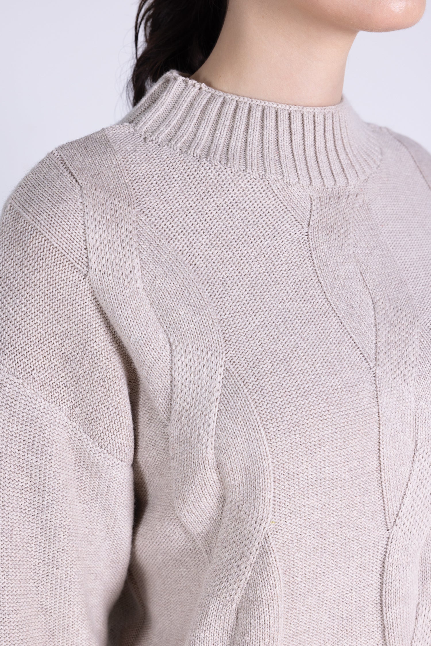 AW25 Cable Knit Jumper - Sand