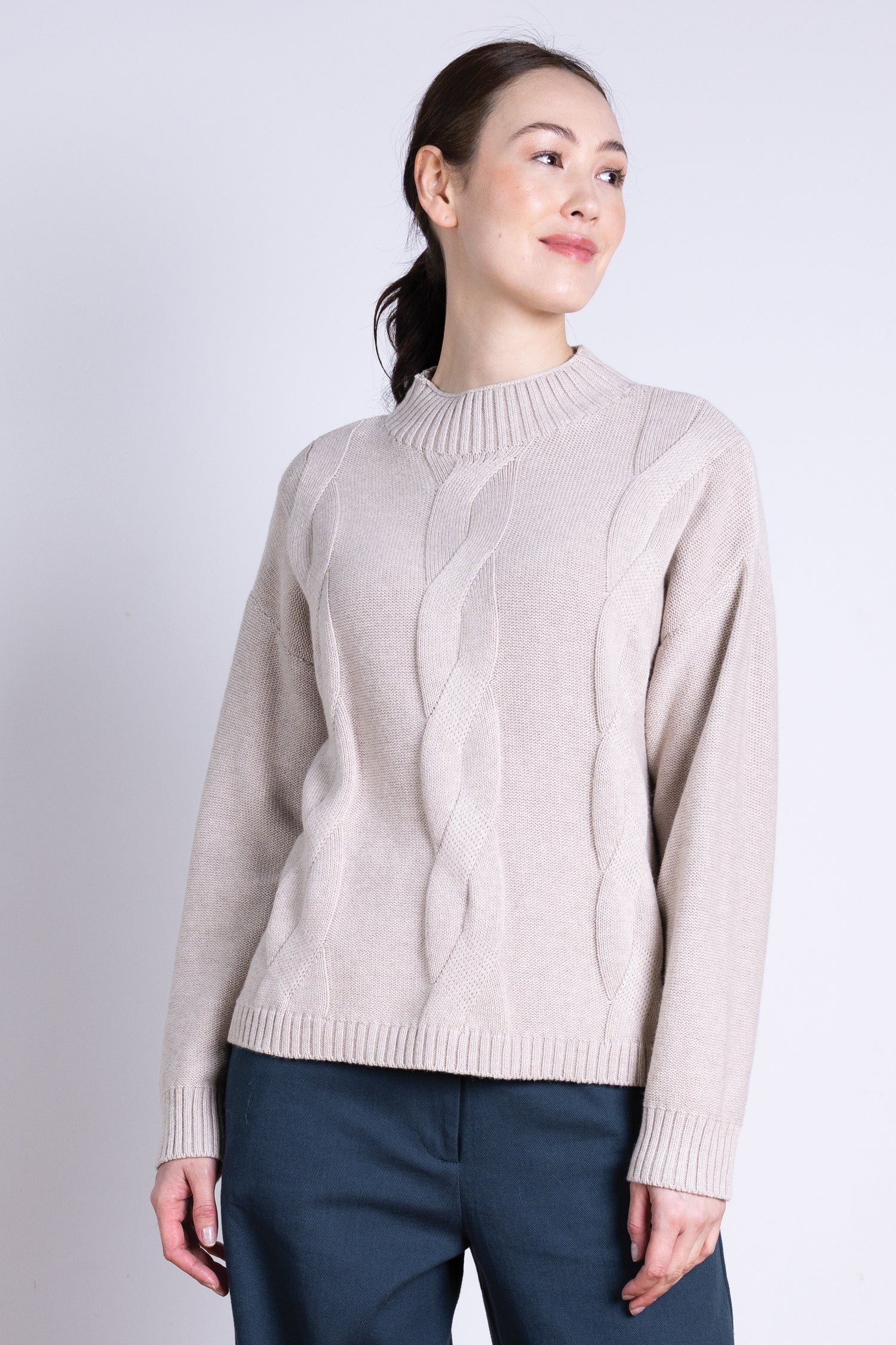 AW25 Cable Knit Jumper - Sand