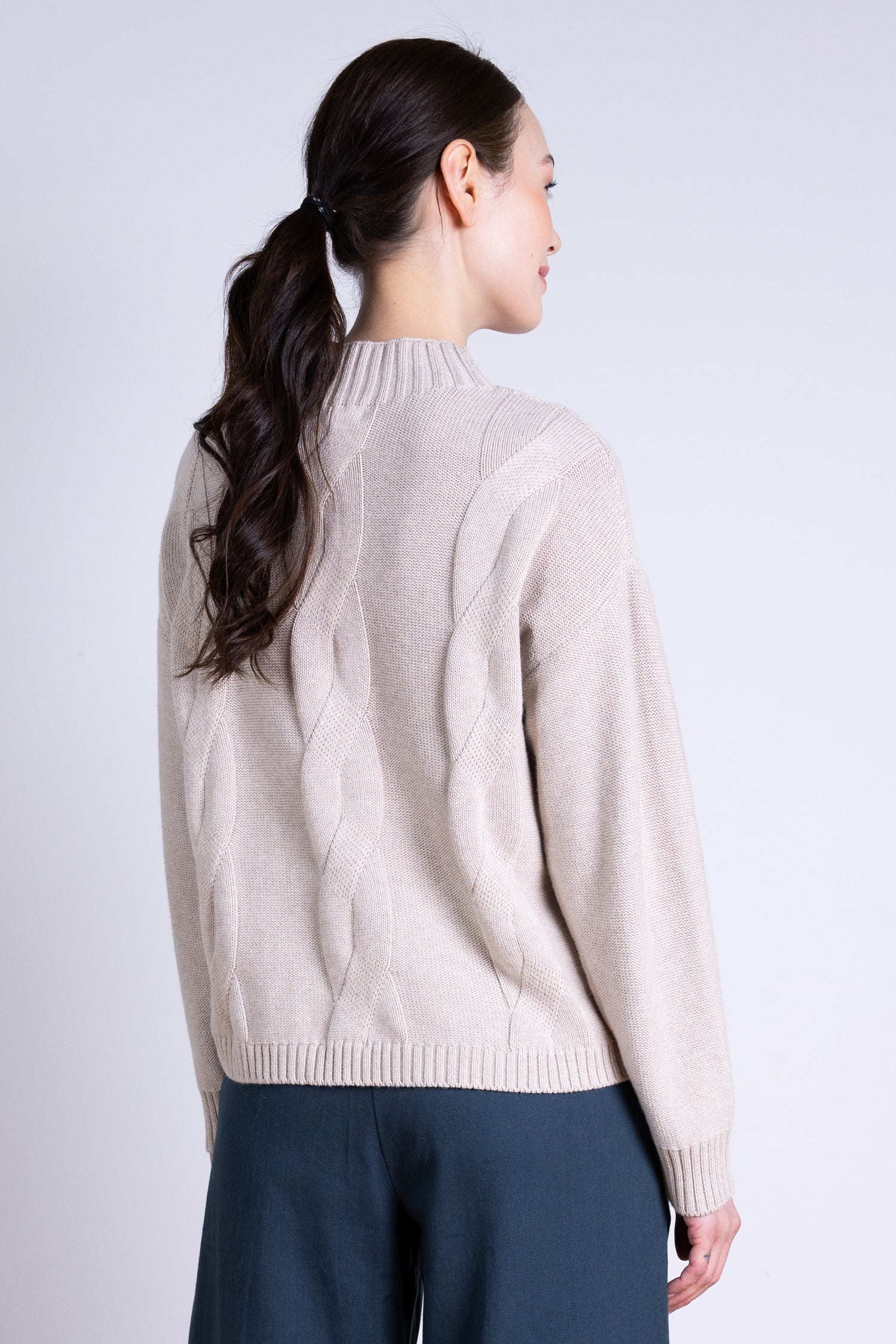 AW25 Cable Knit Jumper - Sand