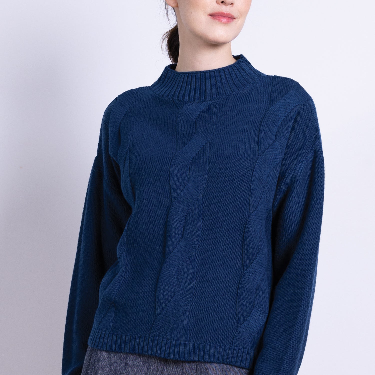 AW25 Cable Knit Jumper - Thunder