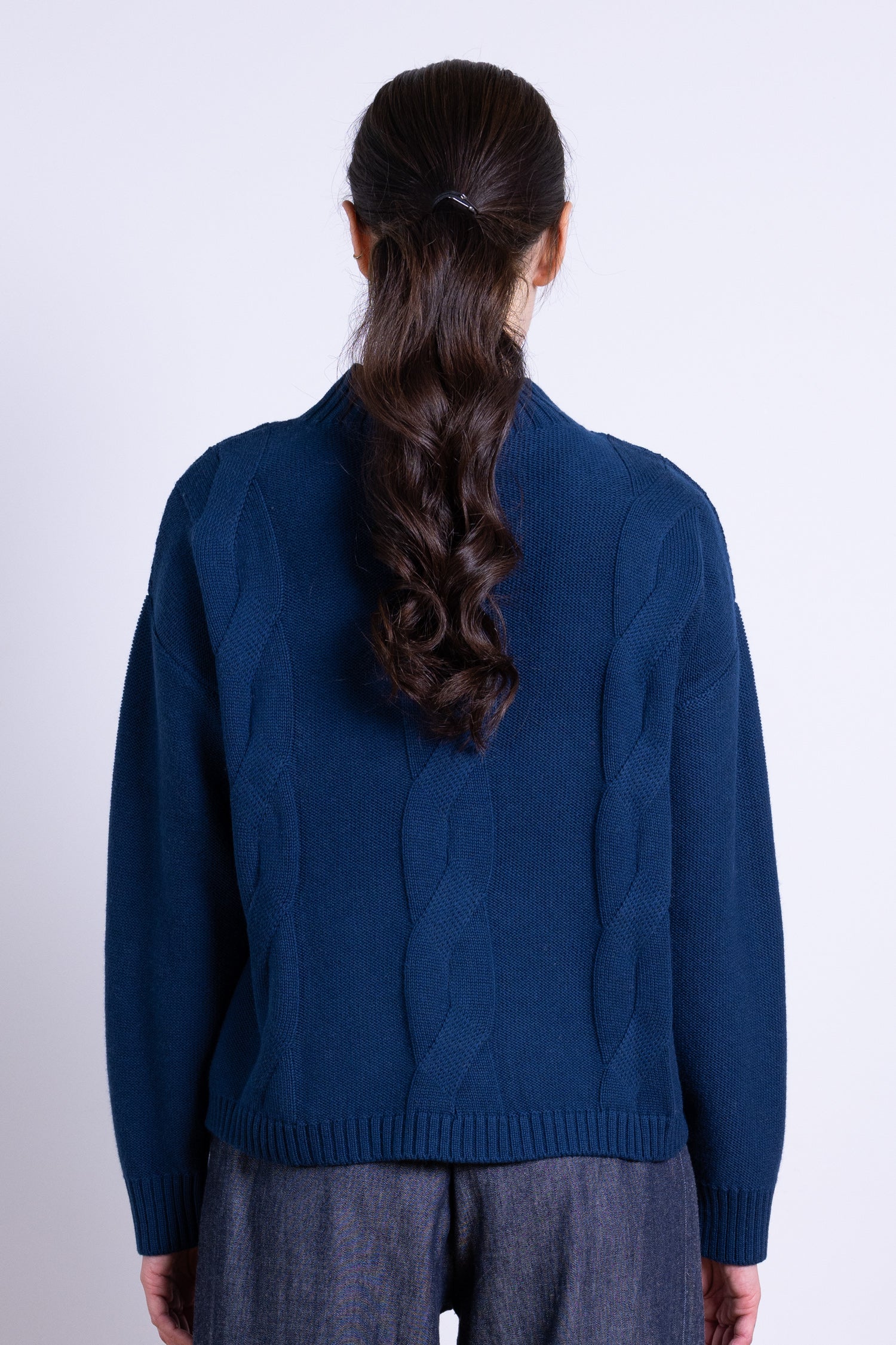 AW25 Cable Knit Jumper - Thunder