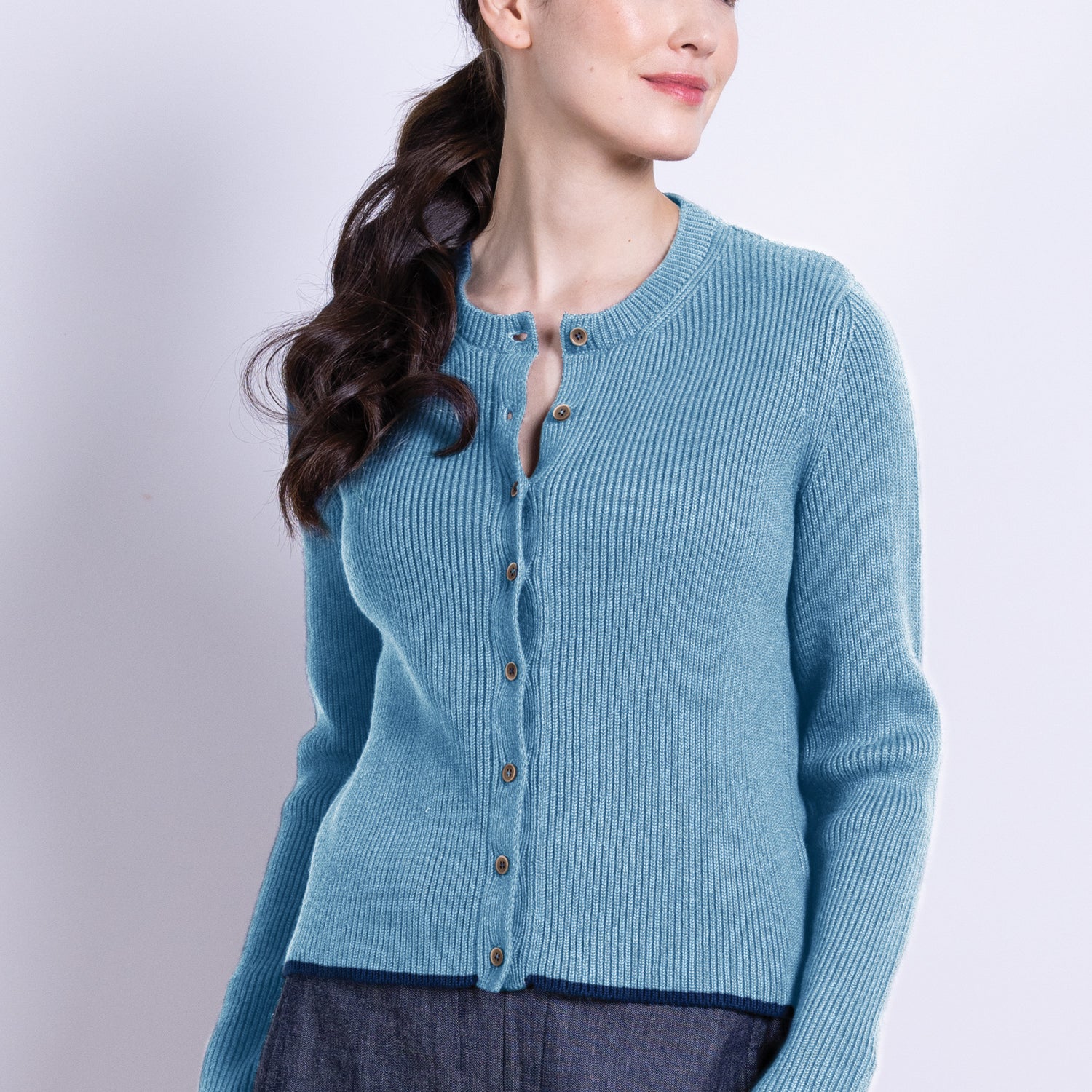 AW25 Button Through Cardi - Arctic