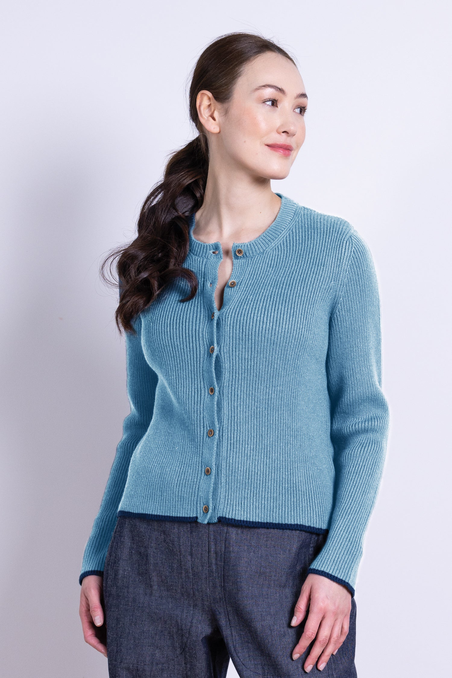 AW25 Button Through Cardi - Arctic