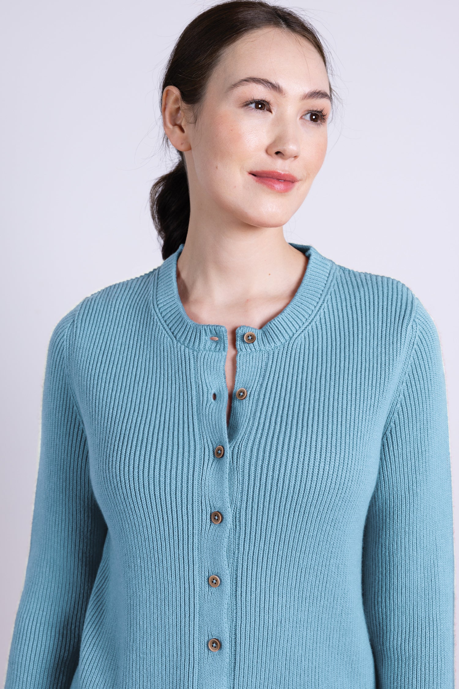 AW25 Button Through Cardi - Arctic