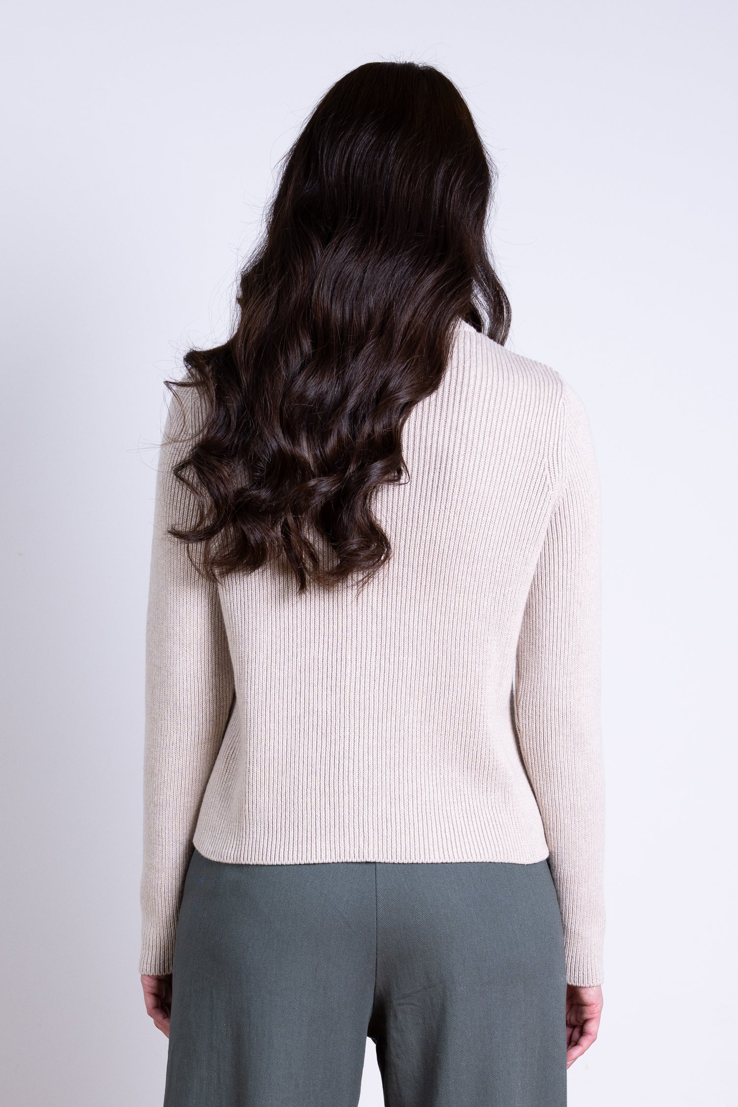 AW25 Button Through Cardi - Sand
