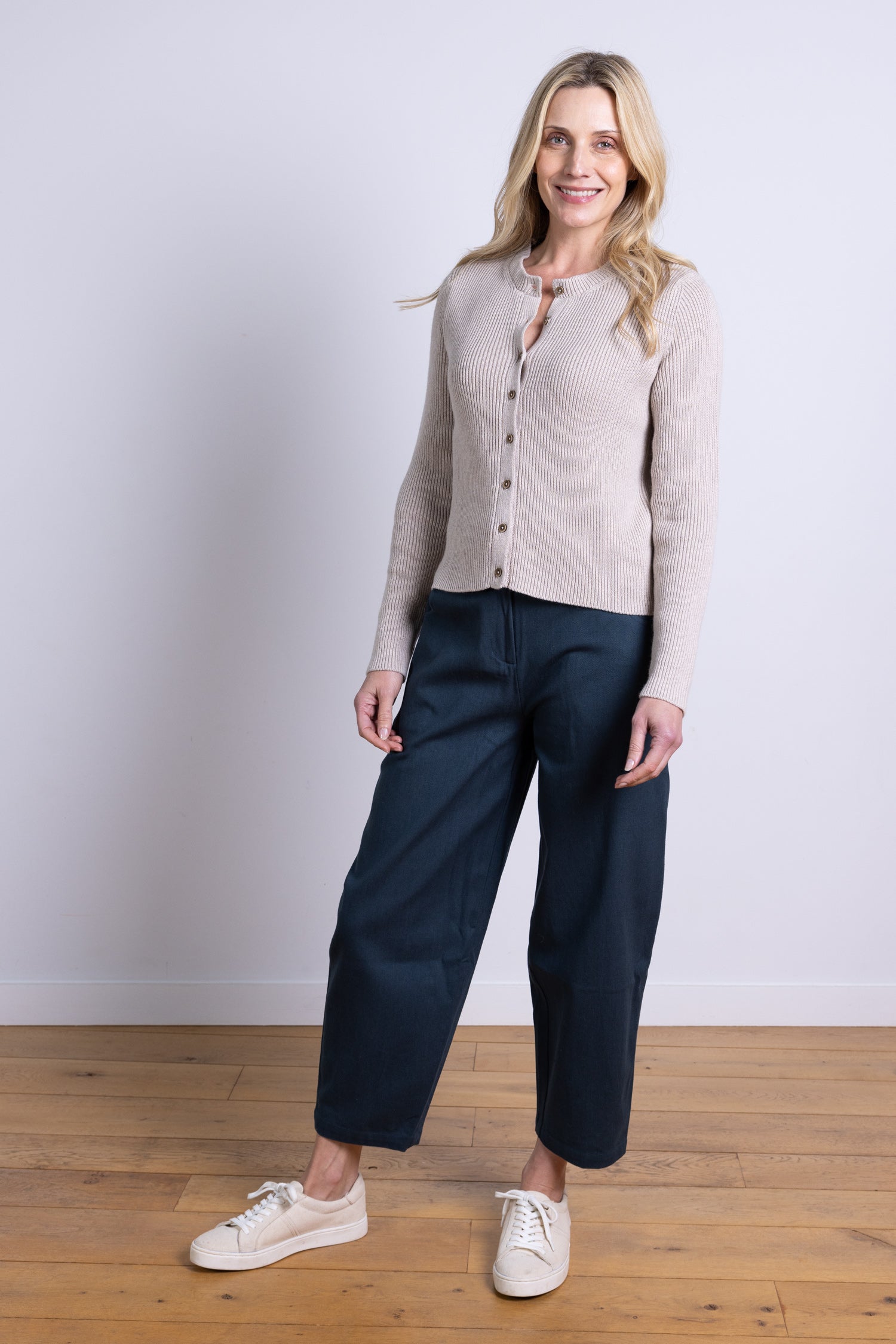AW25 Button Through Cardi - Sand