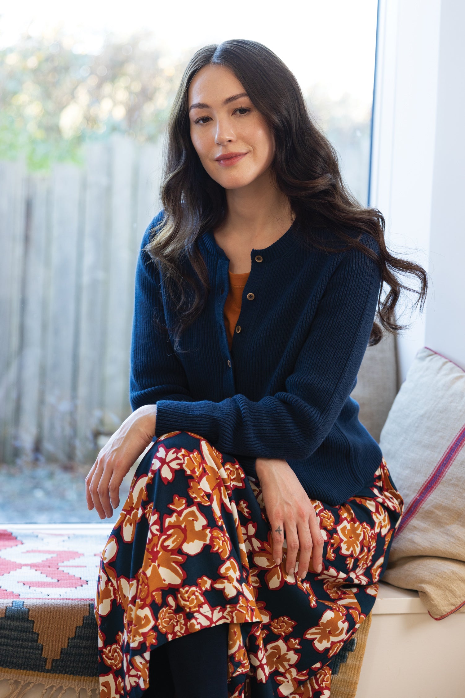 AW25 Button Through Cardi - Thunder